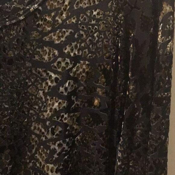 Karen Kane Velvet Burnout Dress XS Brown - Picture 8 of 9